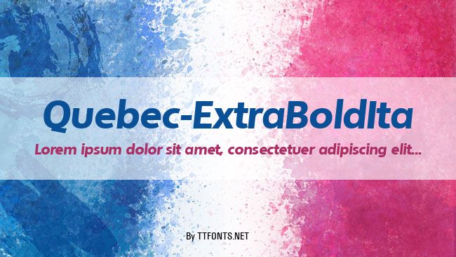 Quebec-ExtraBoldIta example