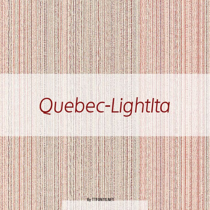 Quebec-LightIta example