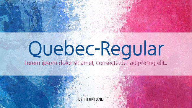 Quebec-Regular example