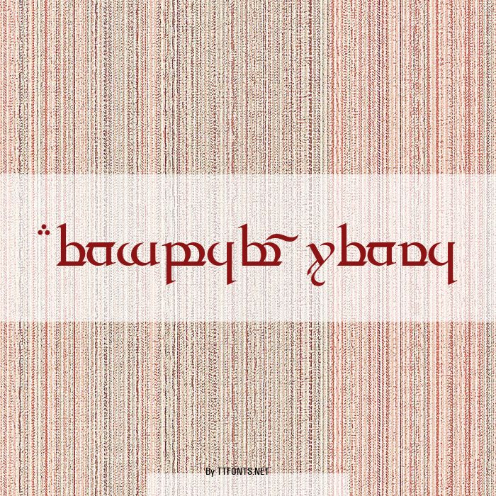 Tengwar Quenya example