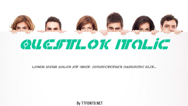 Questlok Italic example
