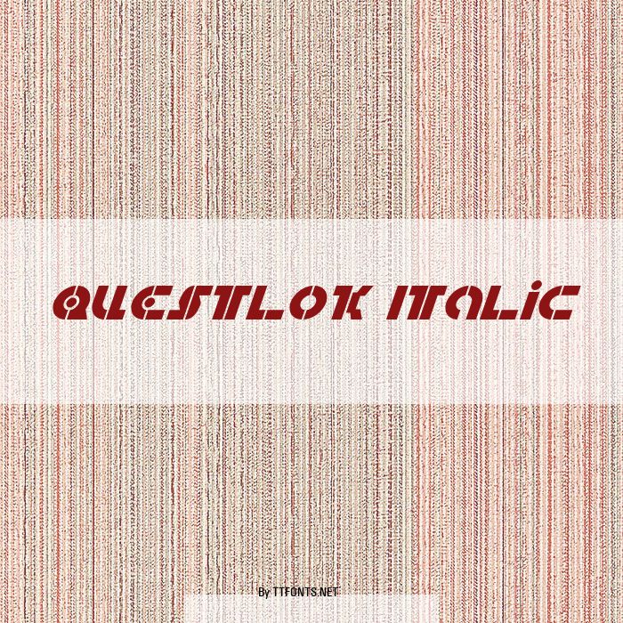 Questlok Italic example