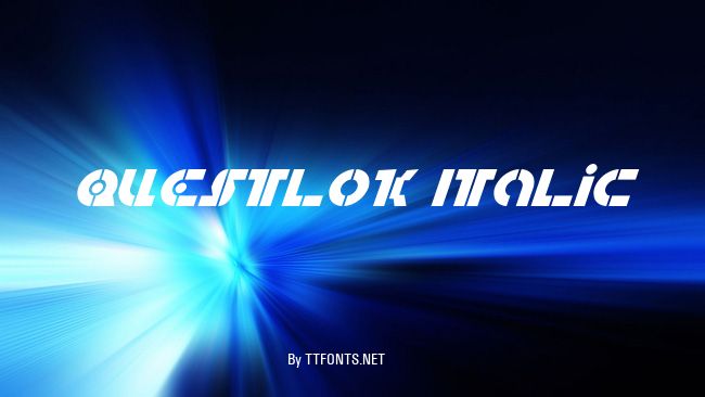 Questlok Italic example