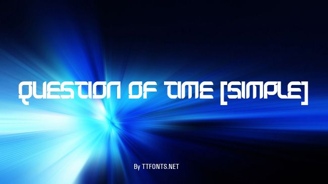 Question of time [simple] example