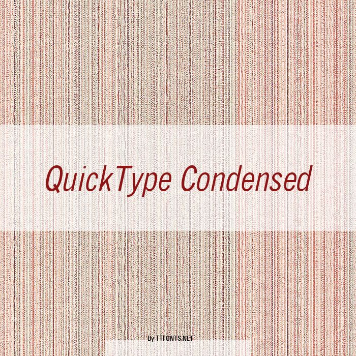 QuickType Condensed example