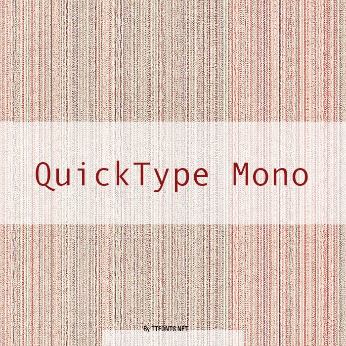 QuickType Mono example