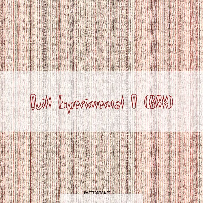 Quill Experimental O (BRK) example