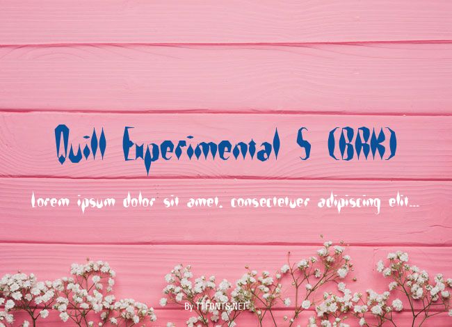 Quill Experimental S (BRK) example