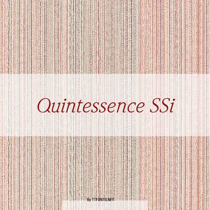 Quintessence SSi example