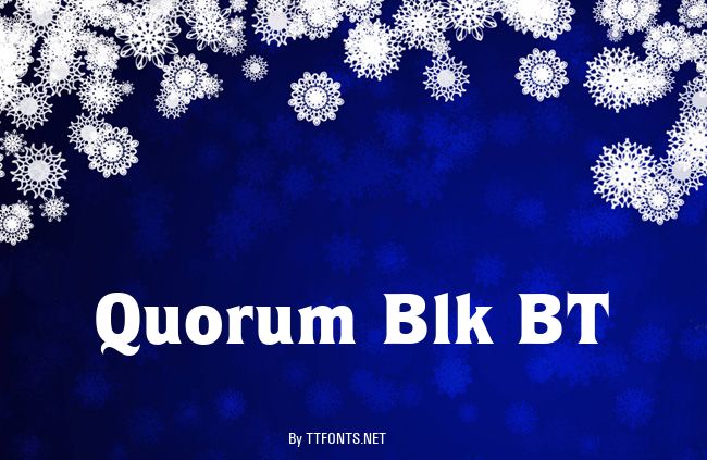 Quorum Blk BT example