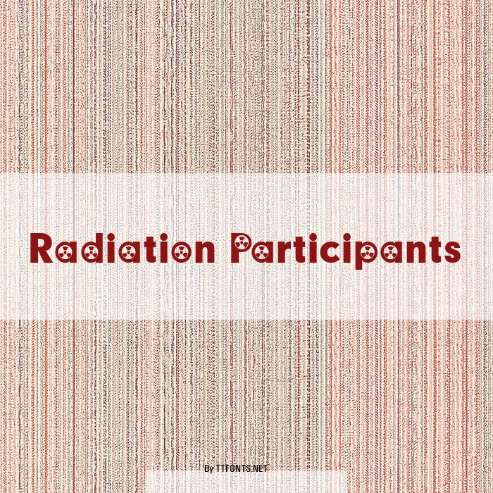Radiation Participants example