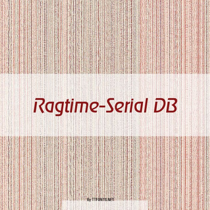 Ragtime-Serial DB example