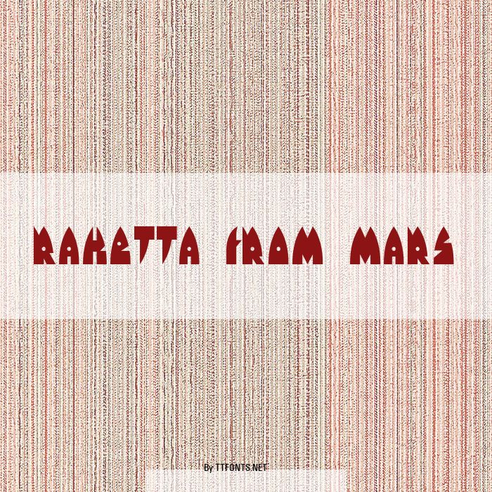 Raketta From Mars example