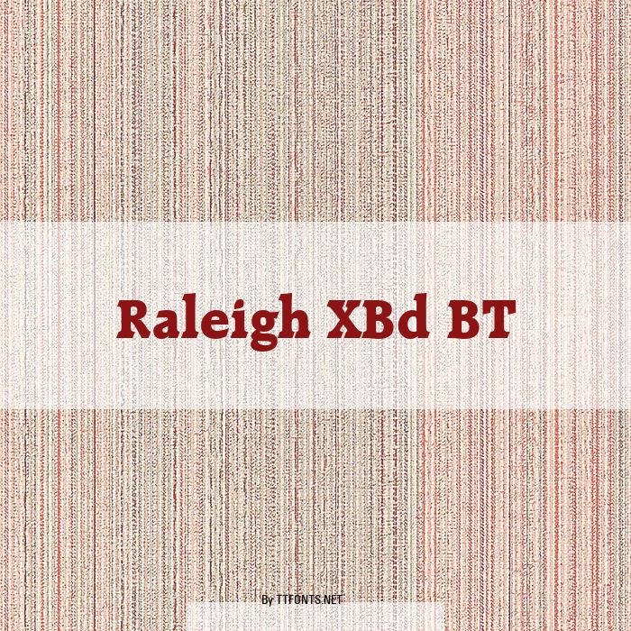 Raleigh XBd BT example
