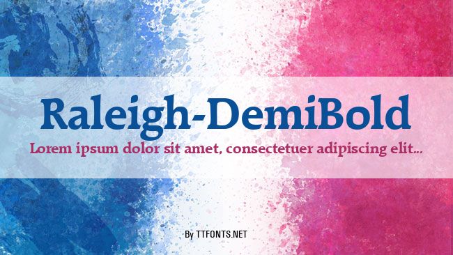 Raleigh-DemiBold example