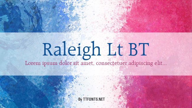Raleigh Lt BT example