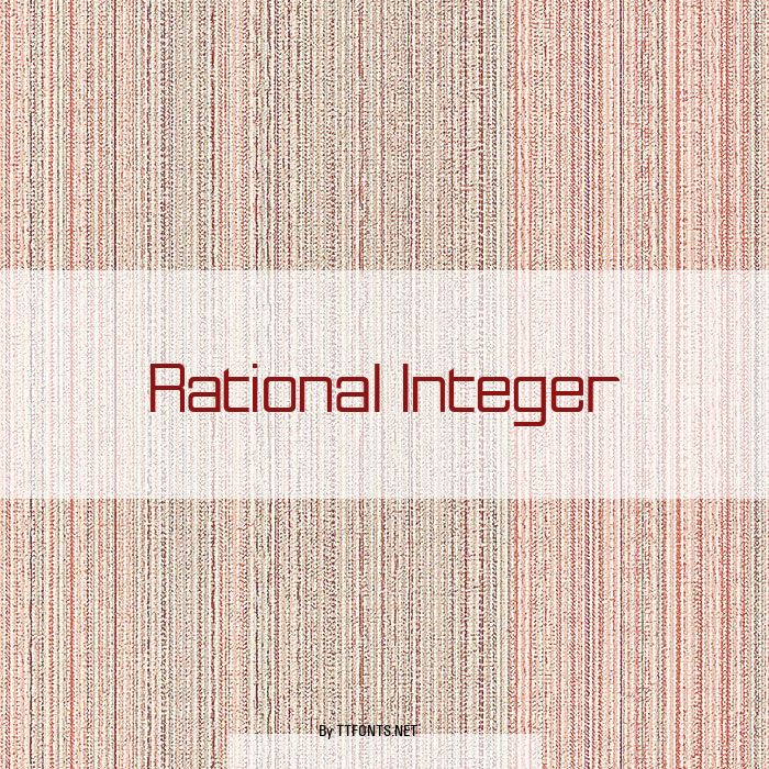 Rational Integer example