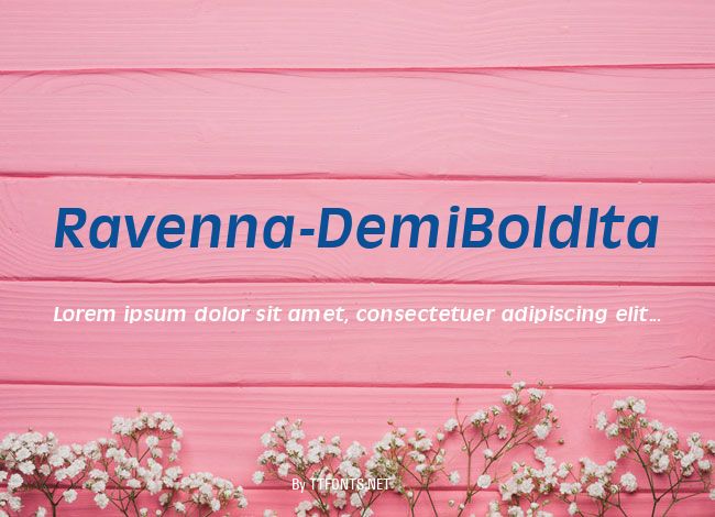 Ravenna-DemiBoldIta example
