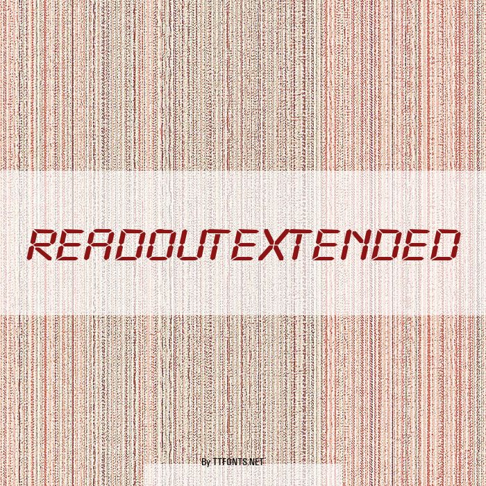 ReadoutExtended example