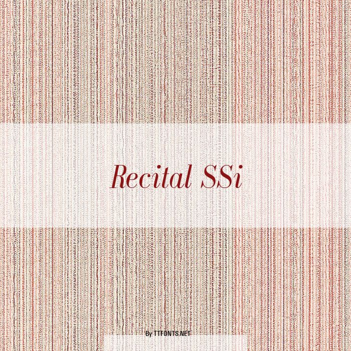 Recital SSi example