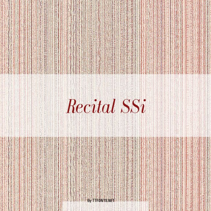 Recital SSi example