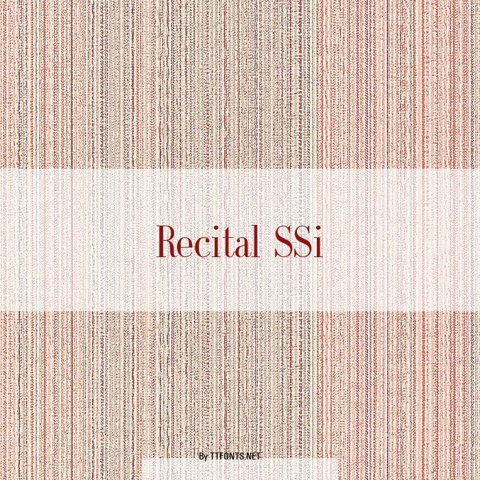 Recital SSi example