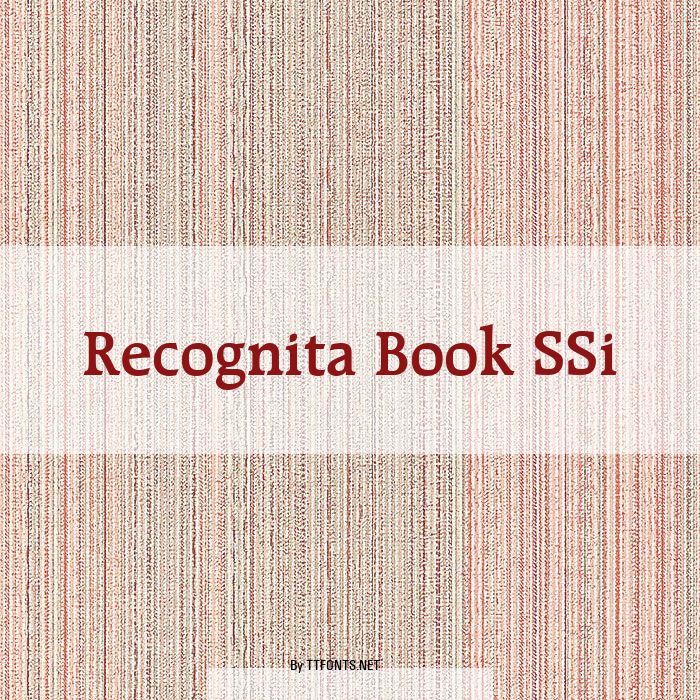 Recognita Book SSi example