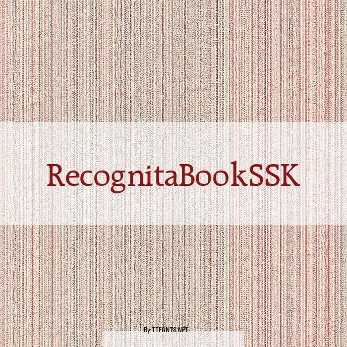 RecognitaBookSSK example