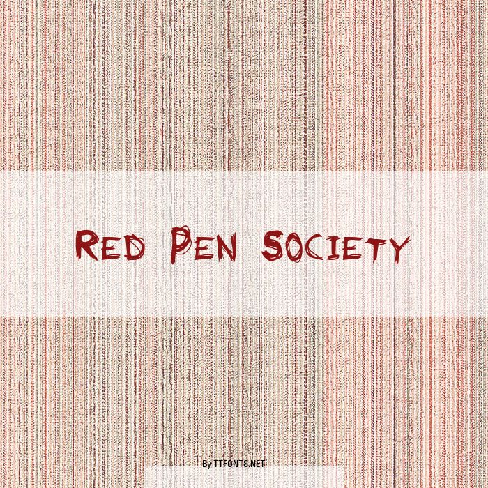 Red Pen Society example