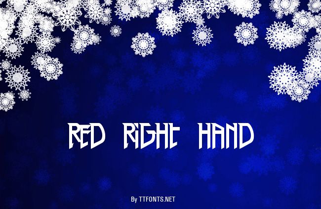 Red Right Hand example