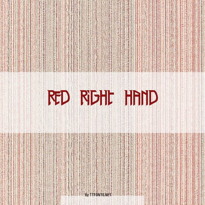 Red Right Hand example