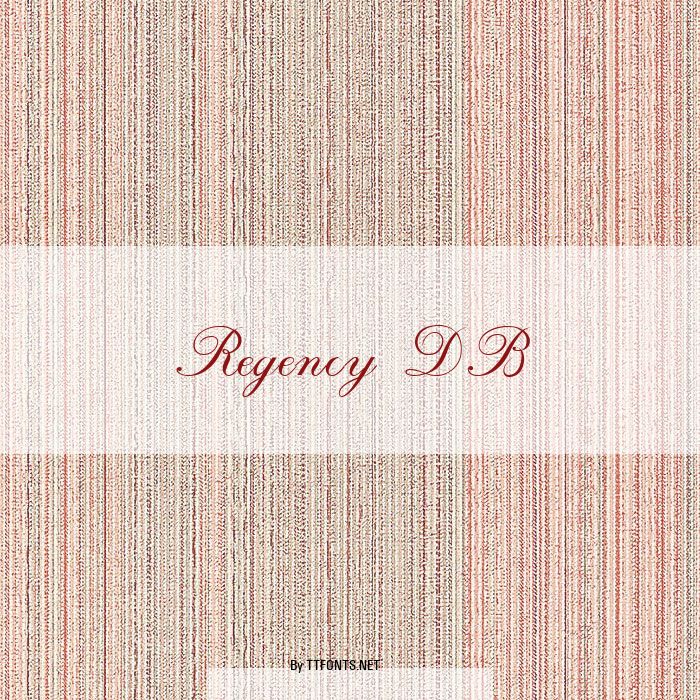 Regency DB example