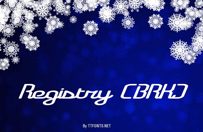Registry (BRK) example