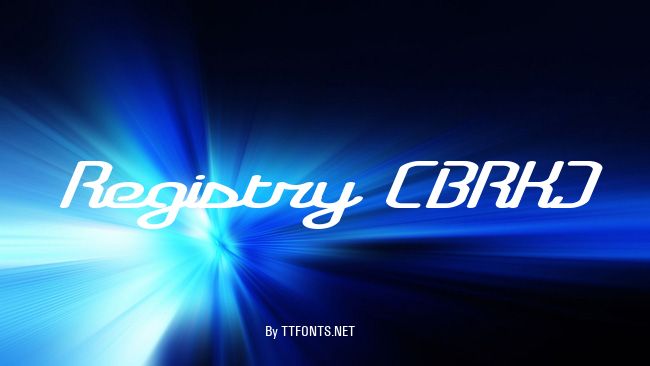 Registry (BRK) example