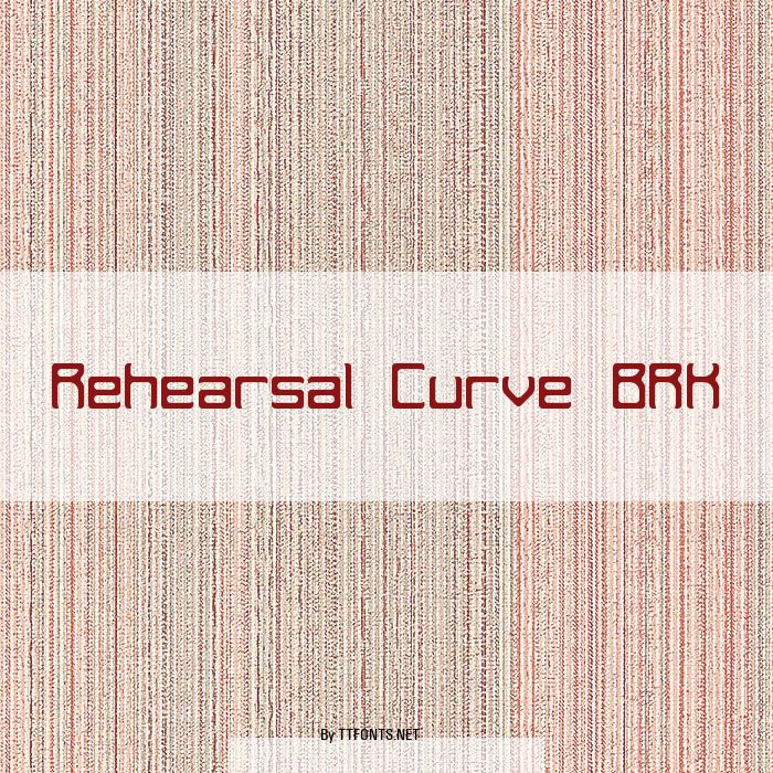 Rehearsal Curve BRK example