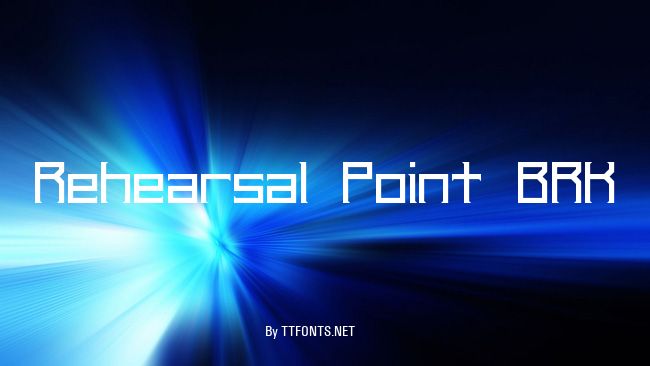 Rehearsal Point BRK example