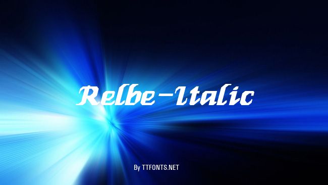 Relbe-Italic example