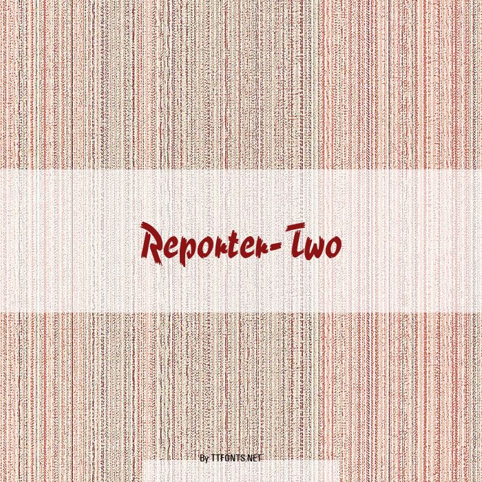 Reporter-Two example