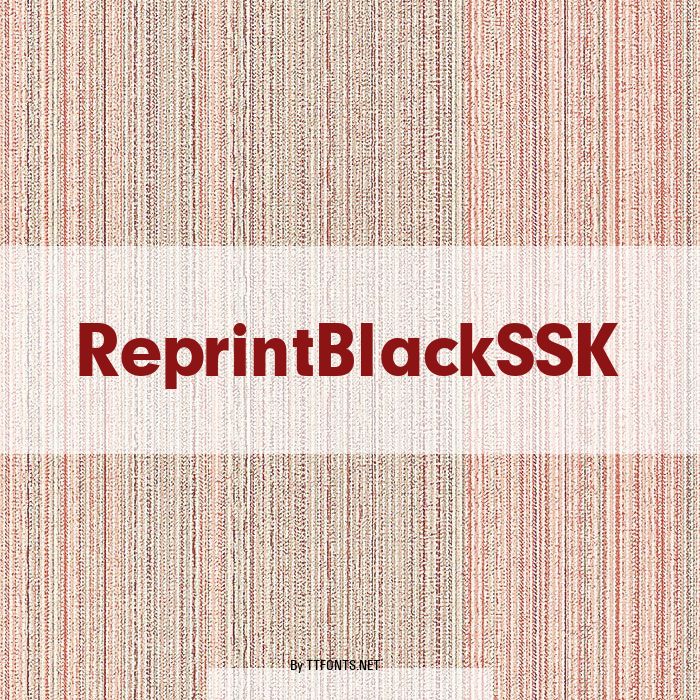 ReprintBlackSSK example