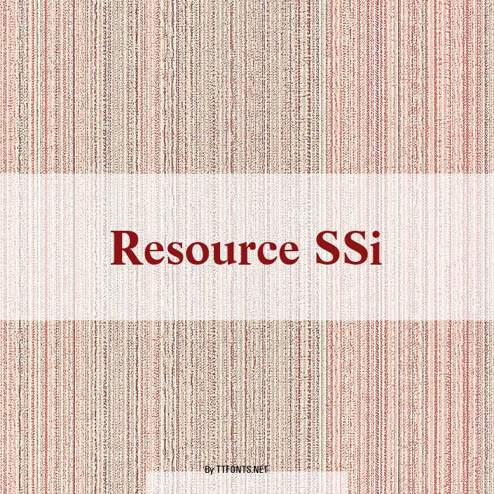 Resource SSi example
