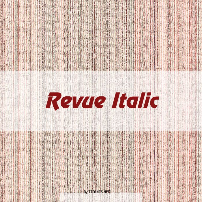 Revue Italic example