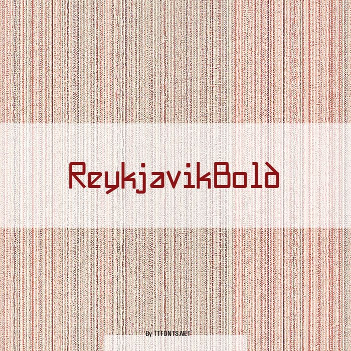 ReykjavikBold example