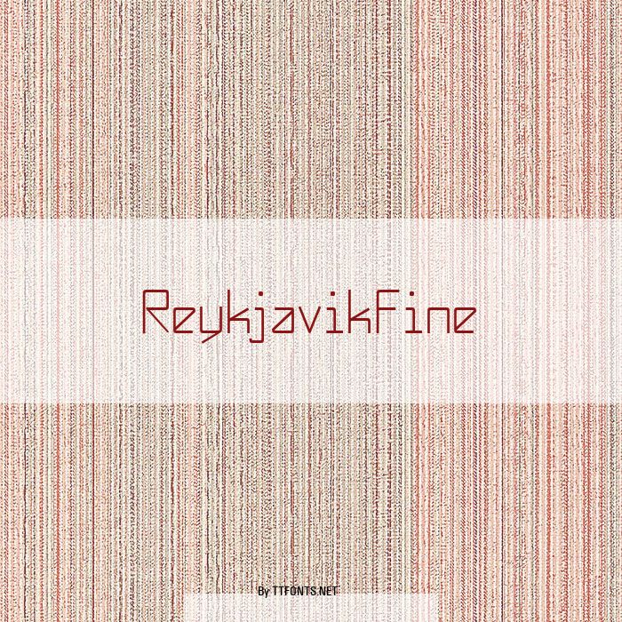 ReykjavikFine example