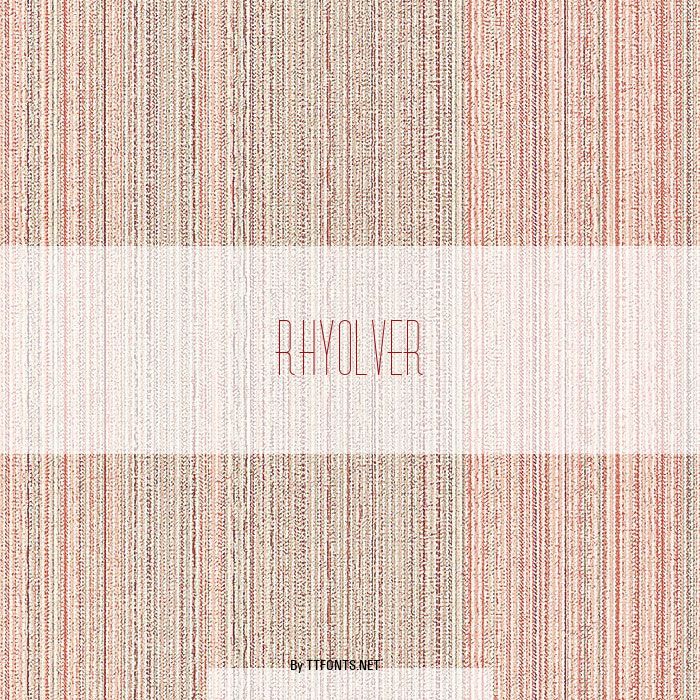 RhyOlver example