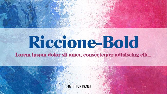 Riccione-Bold example