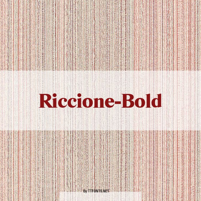 Riccione-Bold example