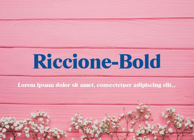 Riccione-Bold example