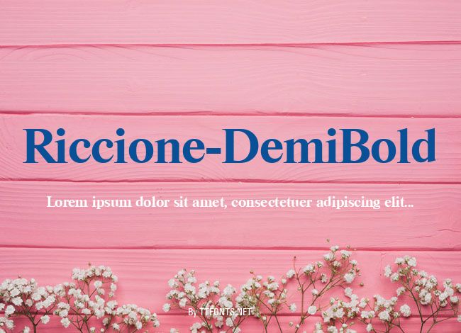 Riccione-DemiBold example