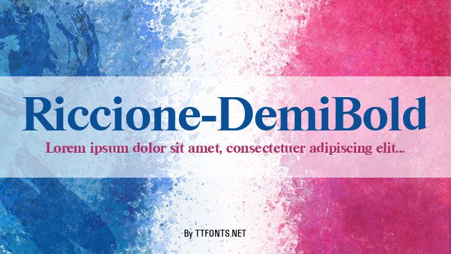 Riccione-DemiBold example