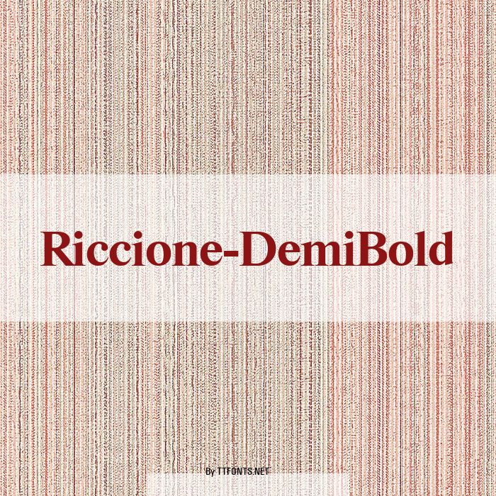 Riccione-DemiBold example